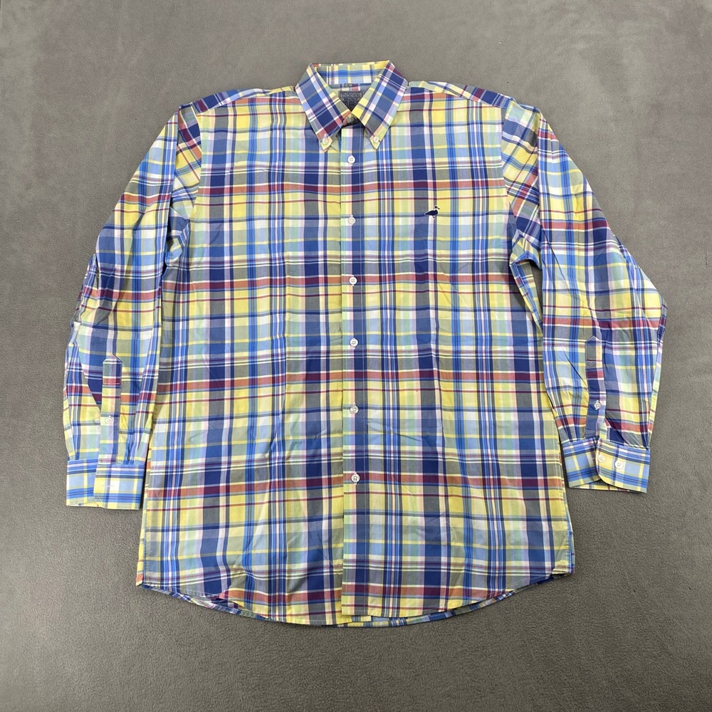 Properly Tied Homestead Collection Plaid Button Down Shirt Mens Large Multicolor